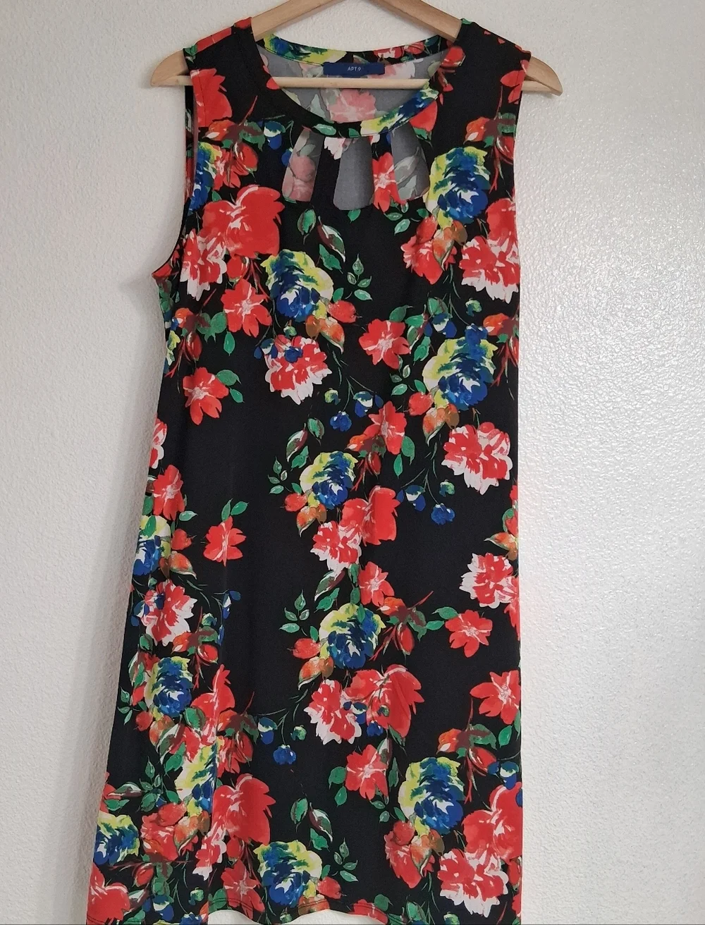 Apt 9 Sleeveless Floral Dress   Size L - Picture 4 of 9